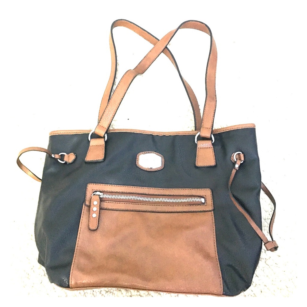 Brown & black handbag