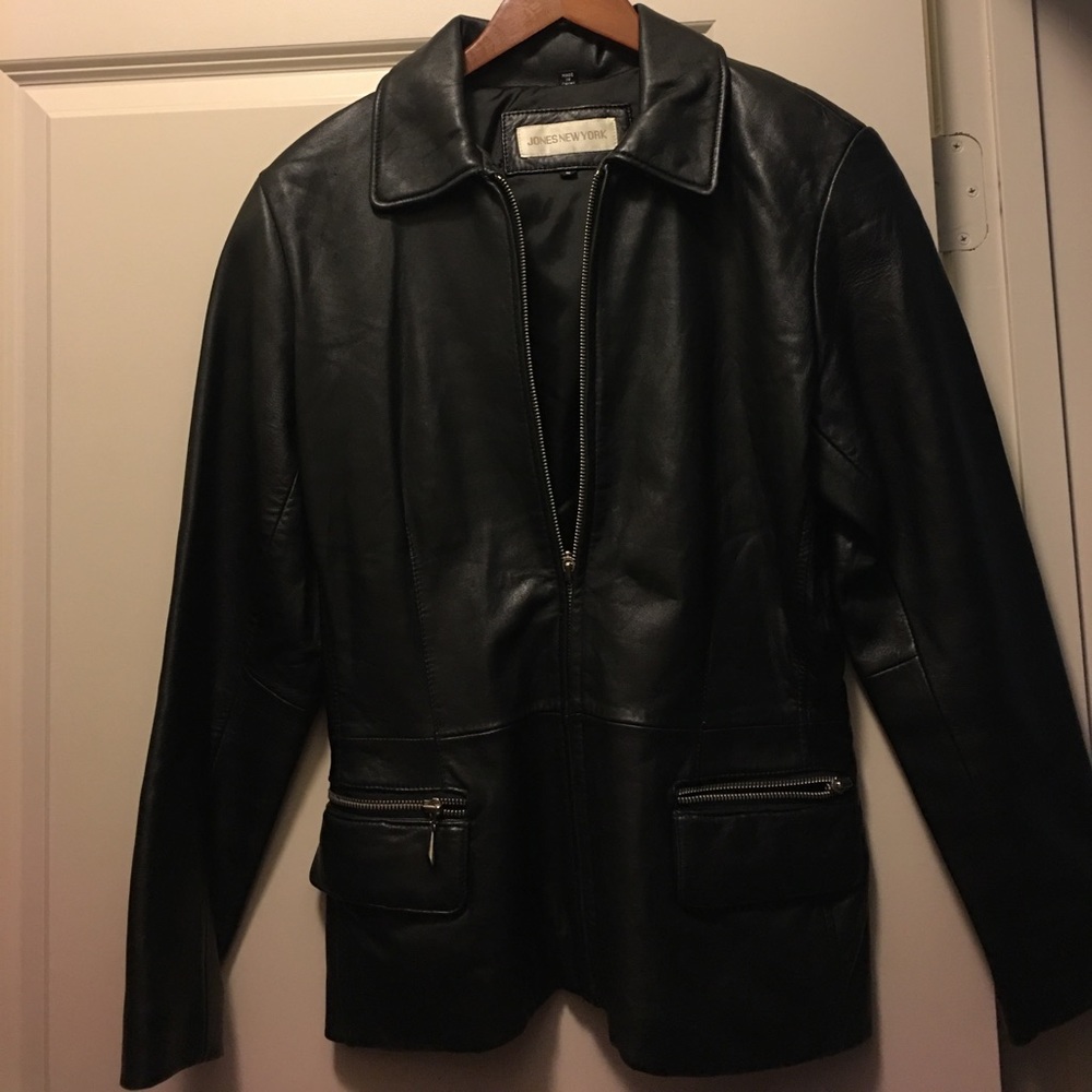 Jones New York leather jacket