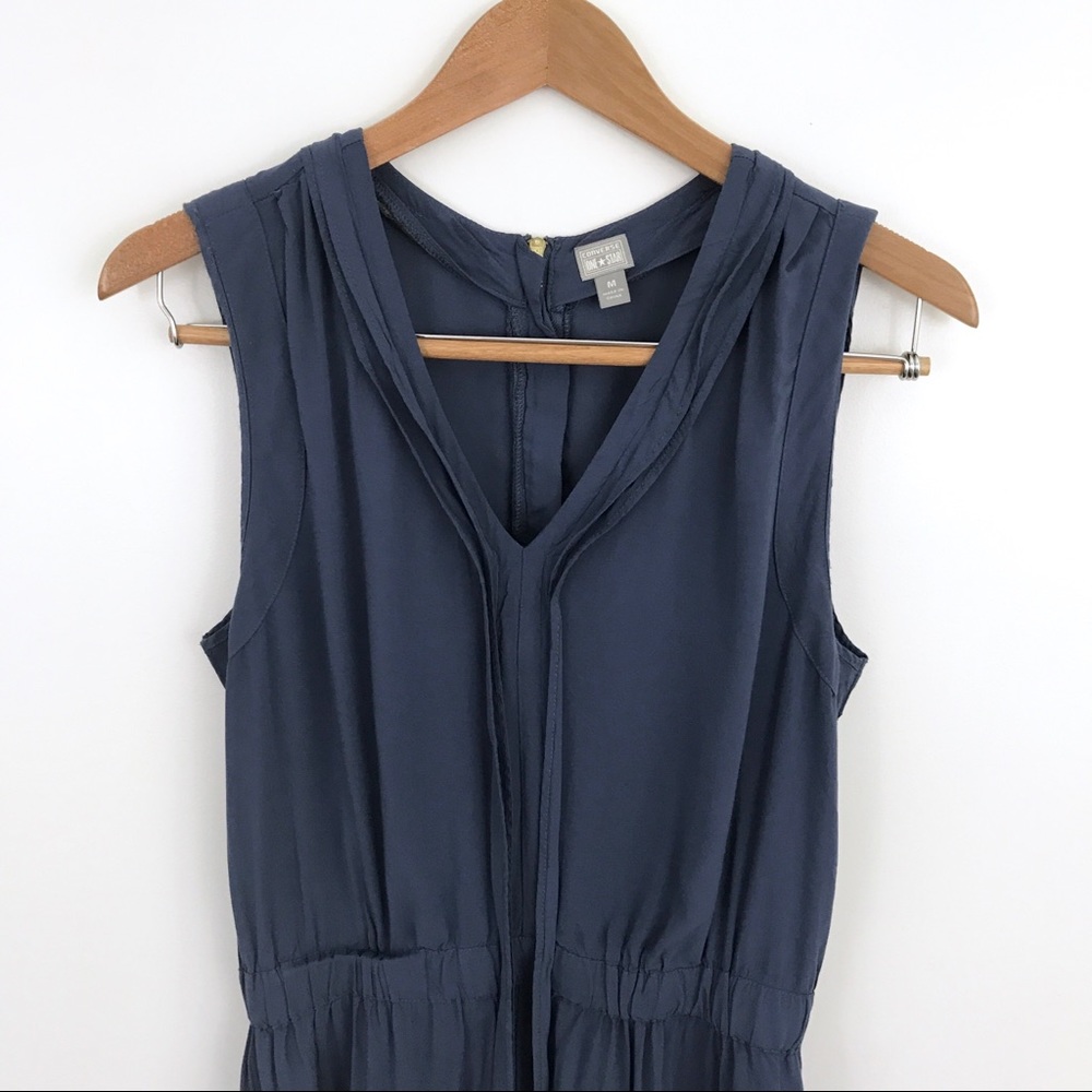 Blue-Gray Sleeveless Converse One Star Dress