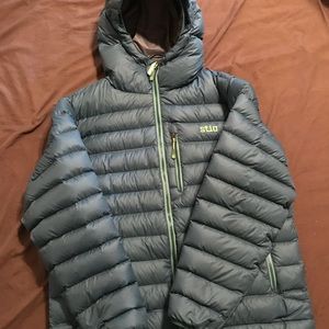 stio men's hometown down hooded jacket