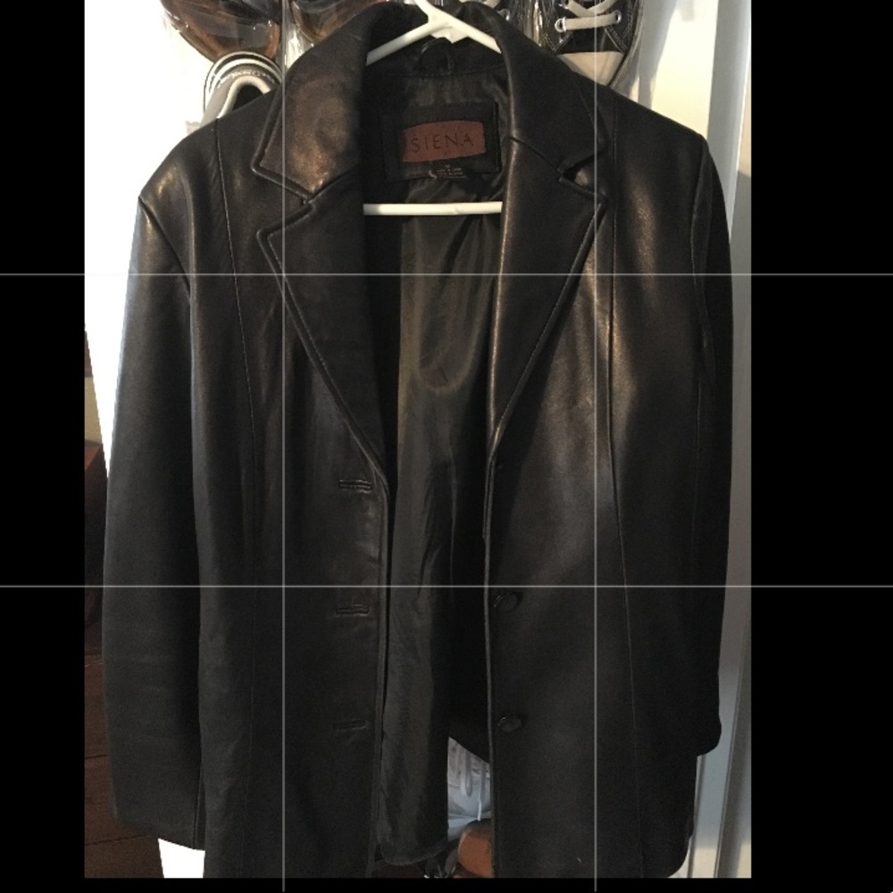 Black leather jacket