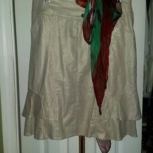 Gold shimmer skirt!