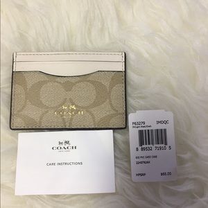 COACH PVC CARD CASE IN SIGNATURE