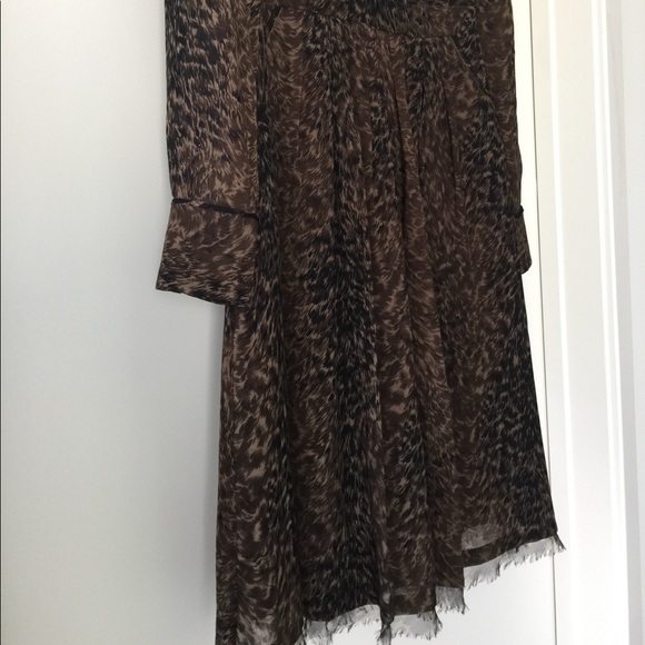 Elie Tahari leopard print ruffle dress - Picture 4 of 8