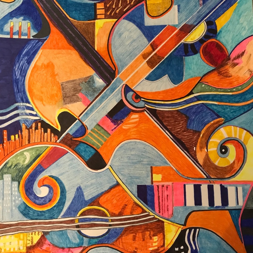 Picasso Reproduction, Large 28X25 Original Piece