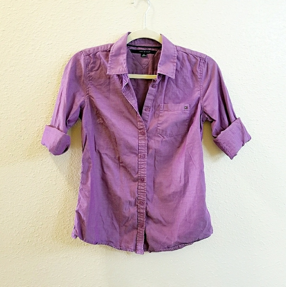 Purple Tommy Hilfiger button down