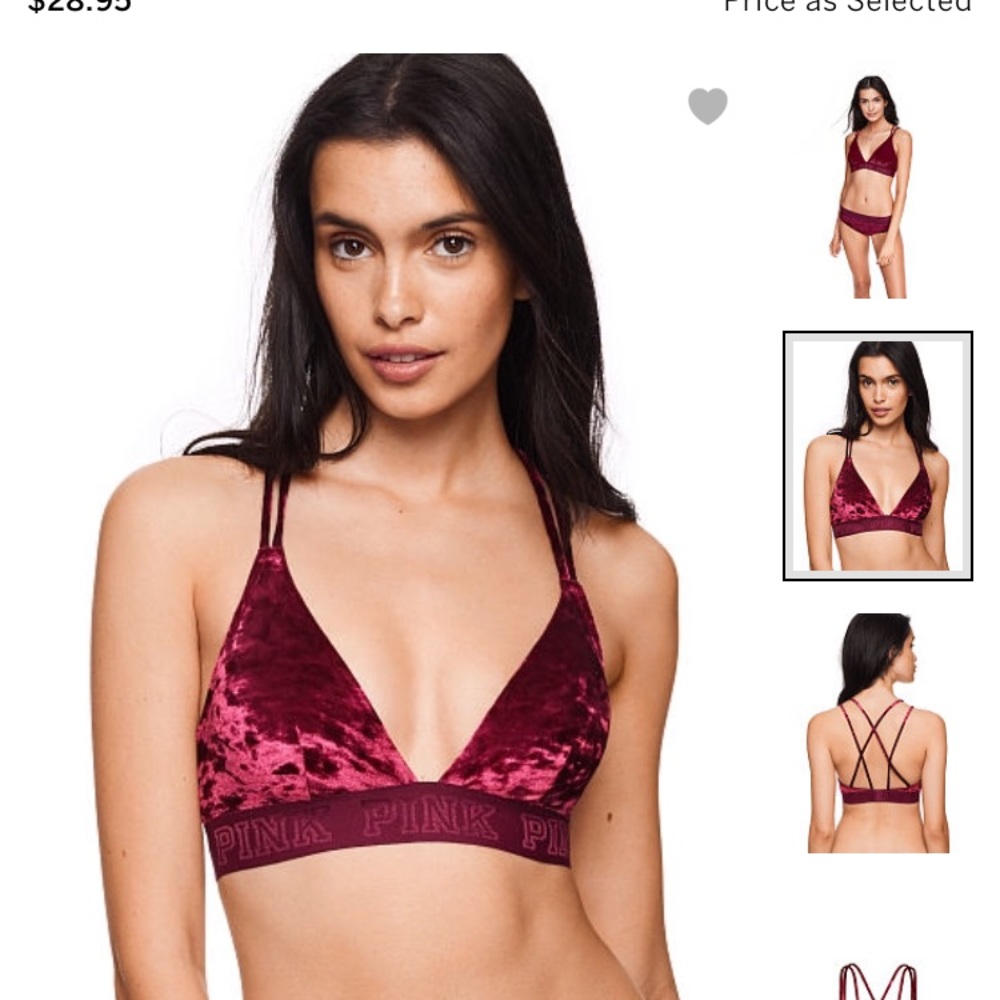VS Pink velvet bralette!