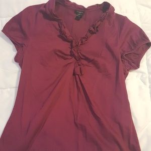 Purple cotton short sleeved top