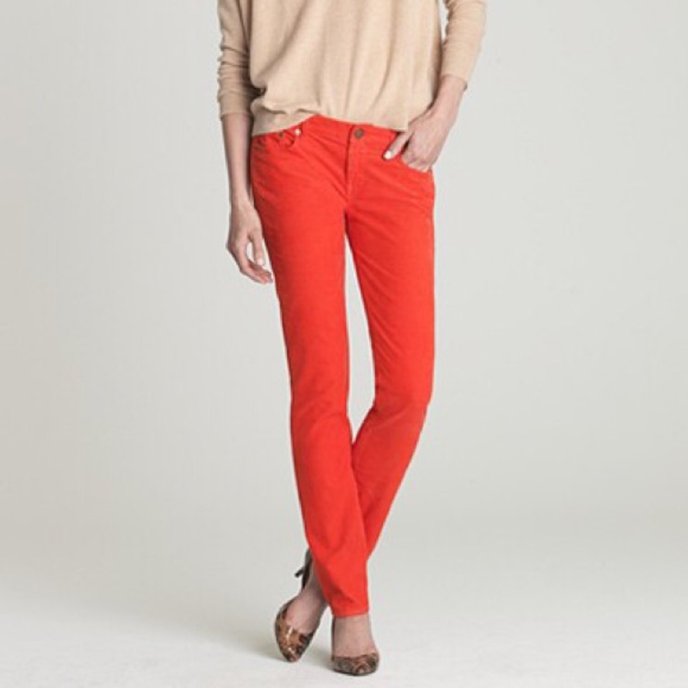 J. Crew Vintage Matchstick Cord in Vibrant Flame