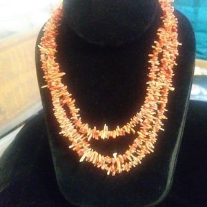 Faux coral necklace