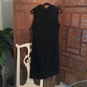 Tory burch black wool sleeveless dress