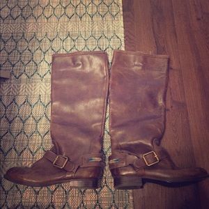 Tall brown boots!