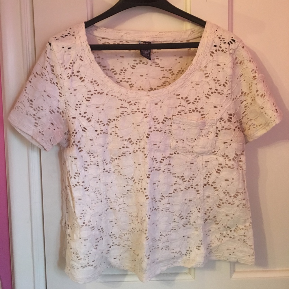 Free people embroidered tee
