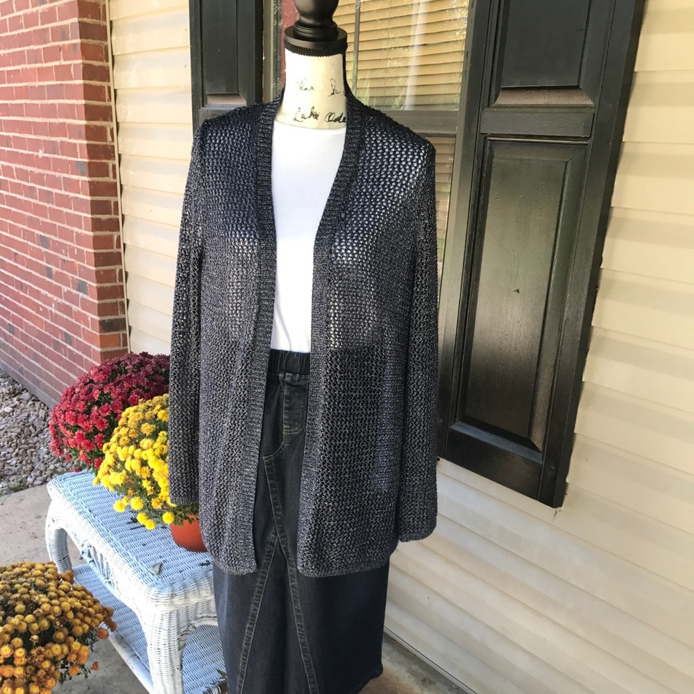 Chico's long open front sweater