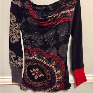 Desigual Long Knit Sleeve Top