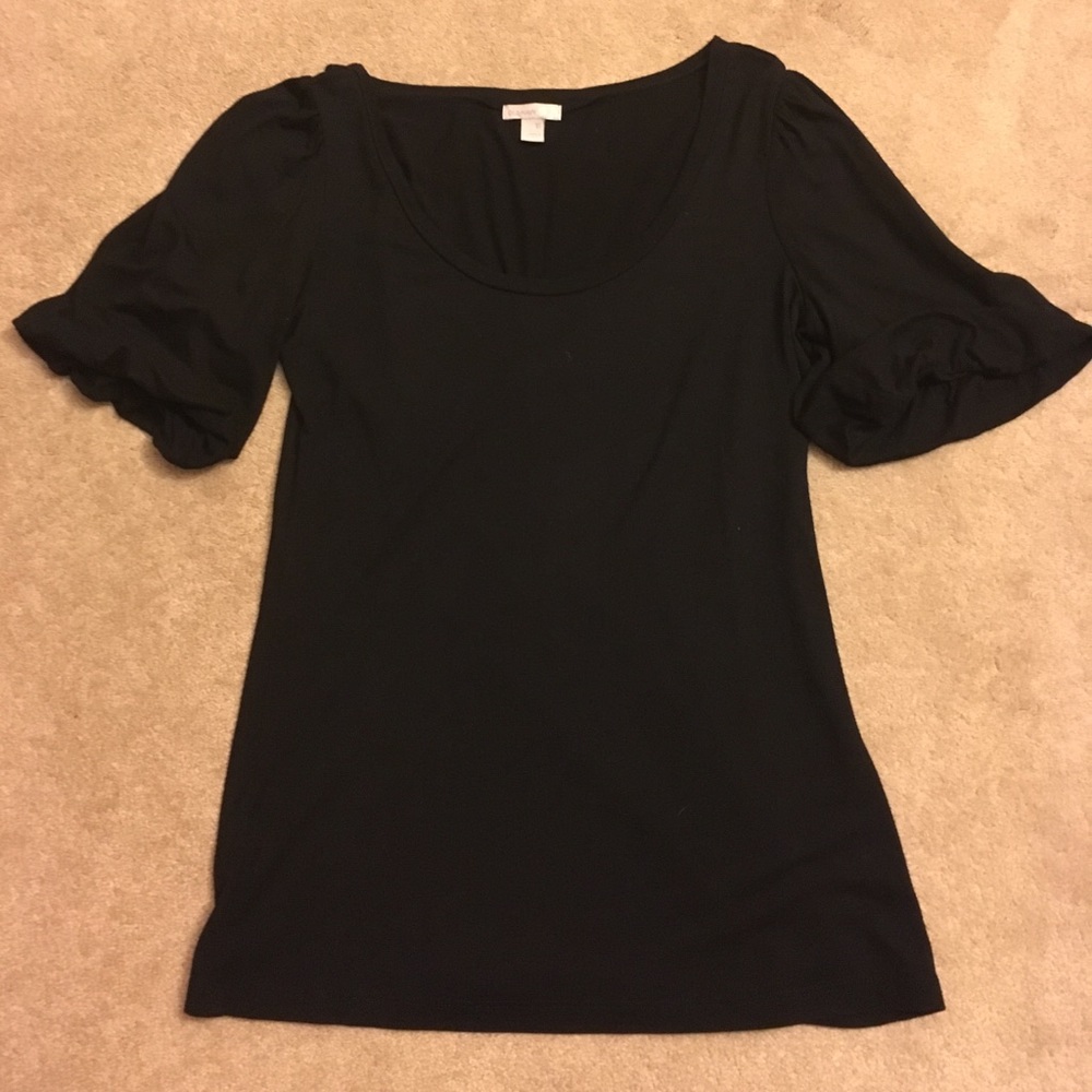 Old Navy black top w/ 3/4 bell sleeves XS