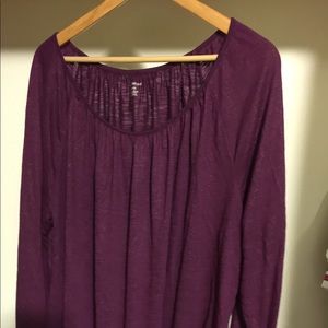 Purple top with gold accents