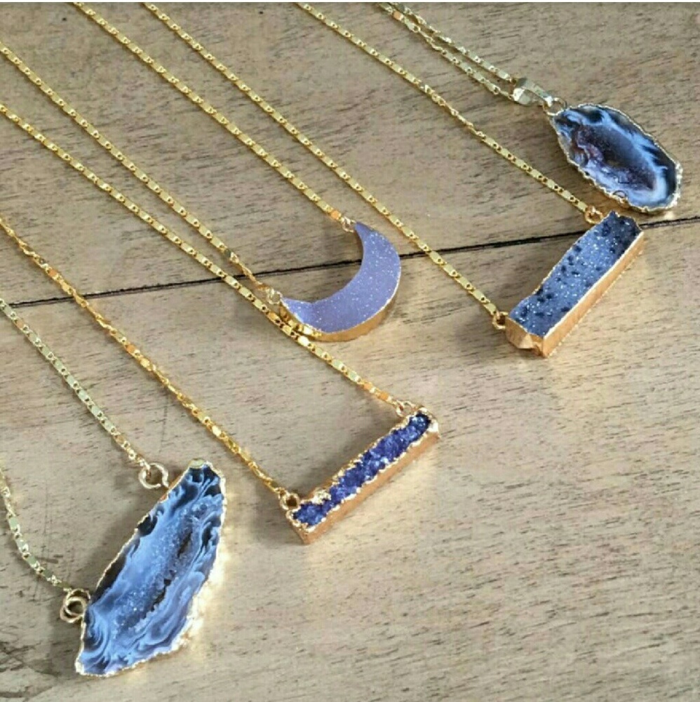 ▪️mixed druzy and amethyst necklaces▪️ - Picture 1 of 2