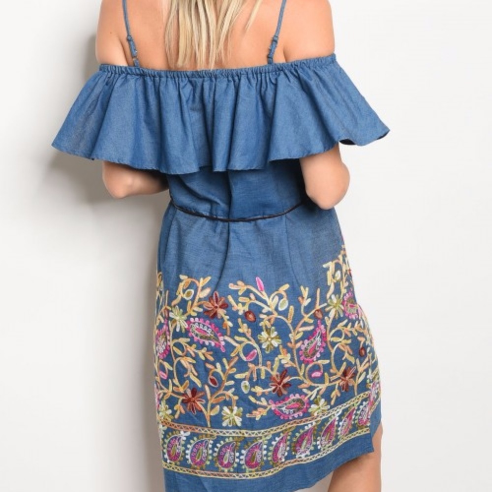 BLUE DENIM DRESS - Picture 2 of 3