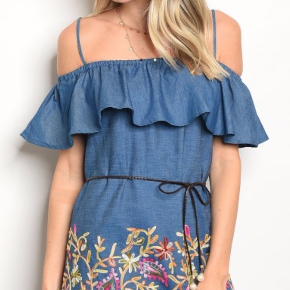 BLUE DENIM DRESS - Picture 3 of 3