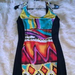Black dress with Colorful middle