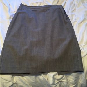 Wool grey pencil skirt