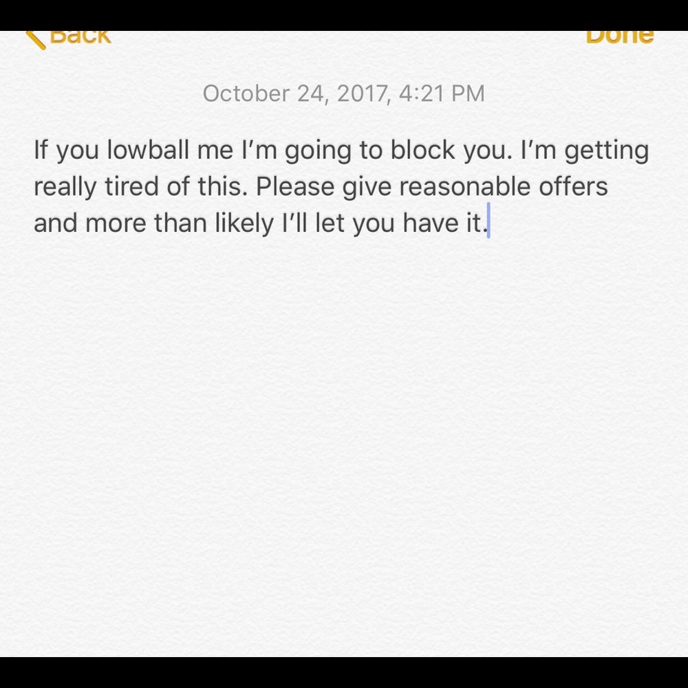 Please stop lowballing