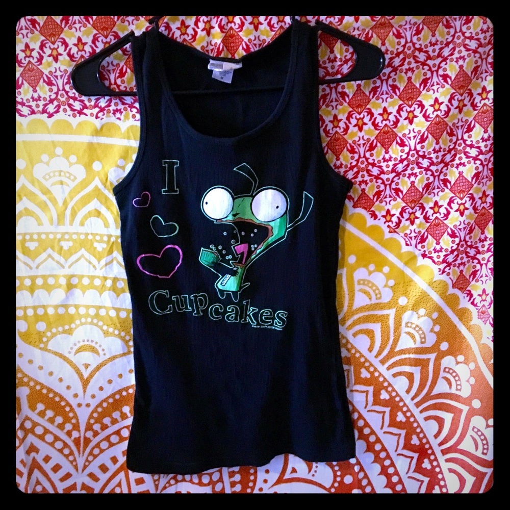 Invader Zim Gir I 💚 Cupcakes Tank Top