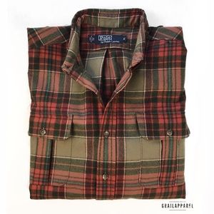 POLO by Ralph Lauren Wool Plaid Shirt Sz XL