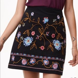 Embroidered Flower Skirt