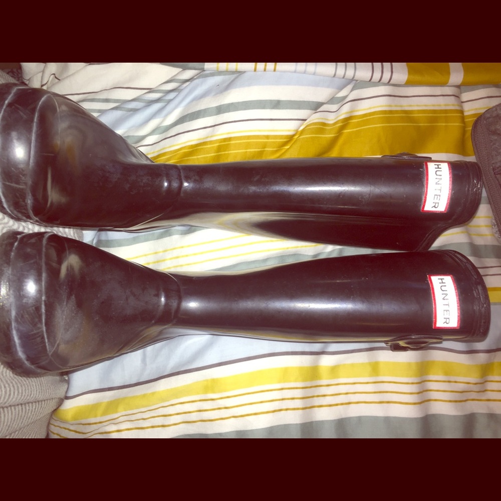 Children’s Black Hunter Rain Boots W/ Socks