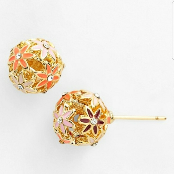 kate spade Jewelry - Kate Spade 12k gold wallflower studs