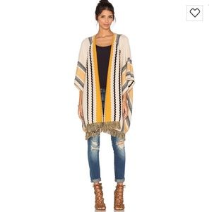 Yellow Striped Fringe Sweater