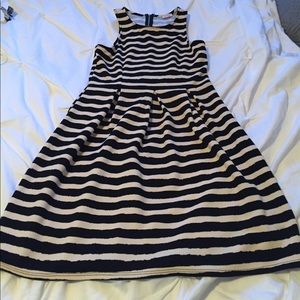 Black and cream dress