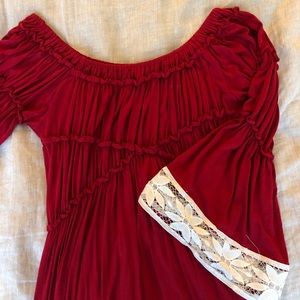 Red Off the Shoulder Dress