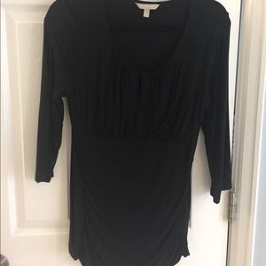 Banana Republic keyhole black top, sz Medium