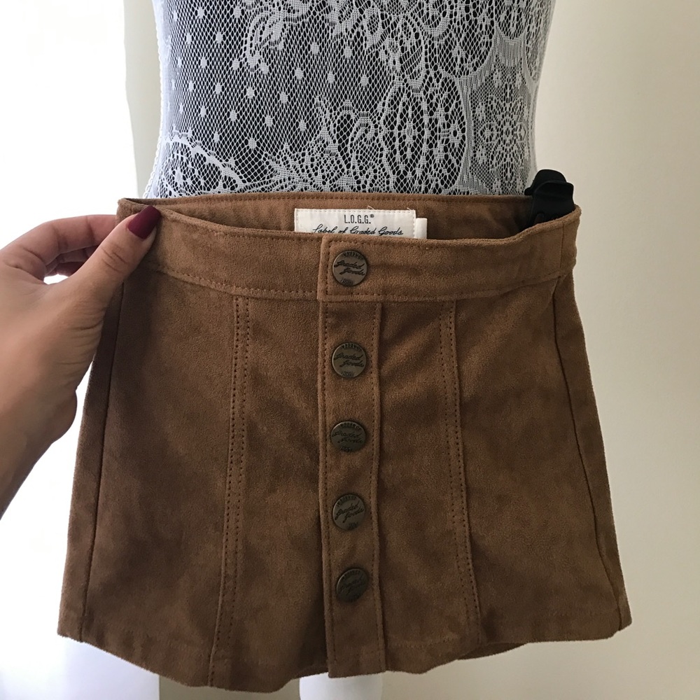 Trendy Suede Fall Skirt