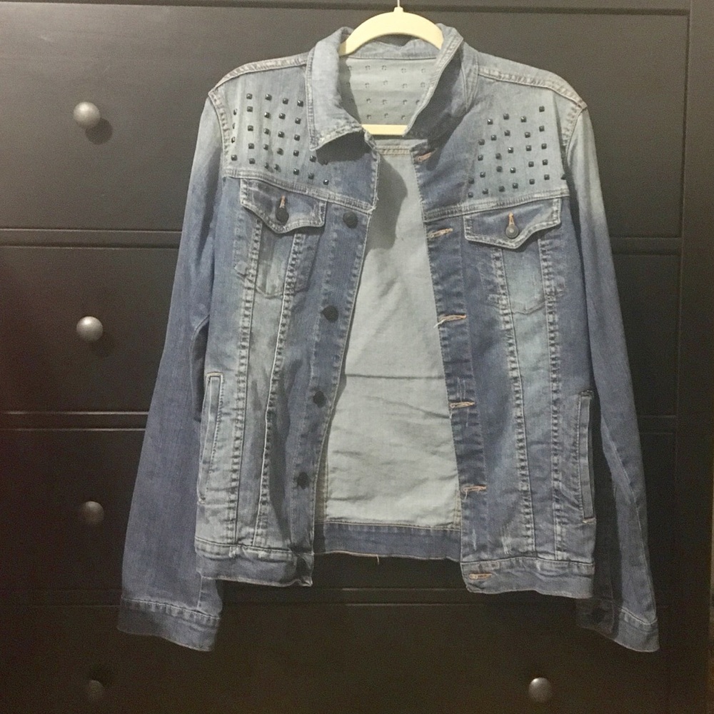 Zara studded denim jacket
