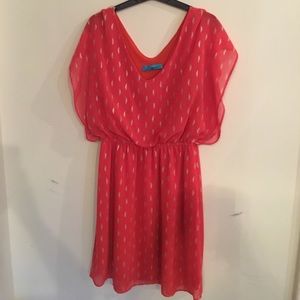 Empire waist dress with gold accents