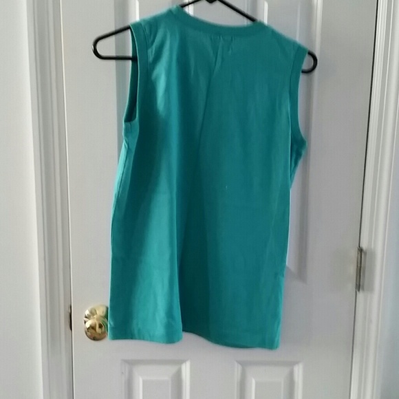 Womens teal Tank top - Picture 2 of 2
