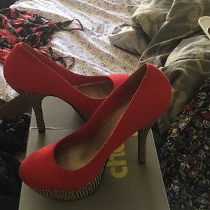 Cute red heels worn once
