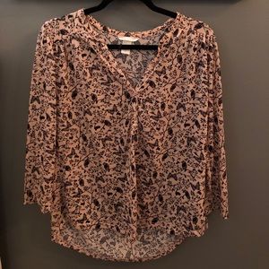 Owl and butterfly quarter sleeved top