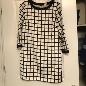Black and off-white j crew dress size 6