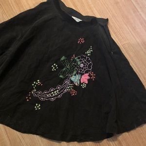 Vintage Free People corduroy embroidered skirt🌸