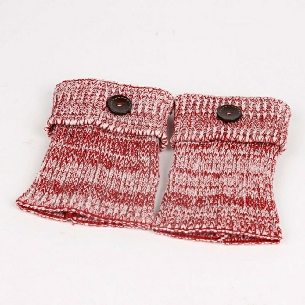 2 Tone Boot Cuffs- Red - Picture 2 of 5