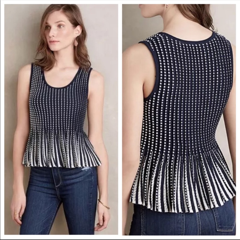 Moth Anthropologie Ostinato Peplum Size L