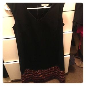 Black tank dress with design