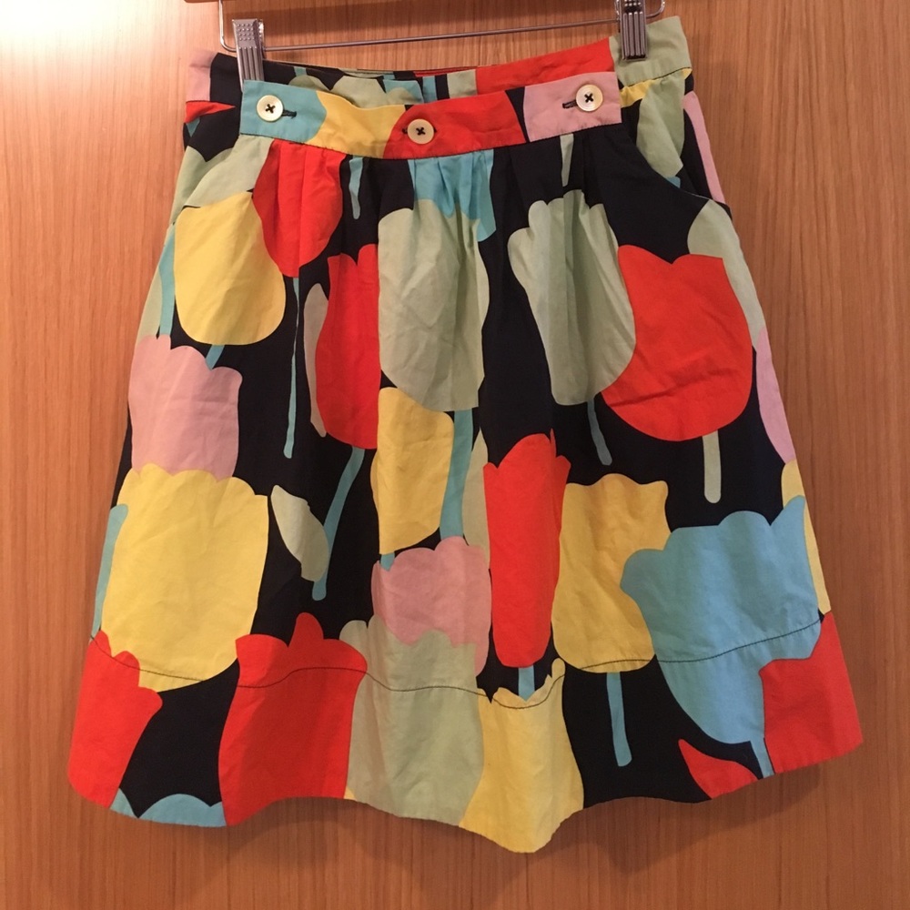 Tulip Print Anthropologie Skirt