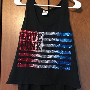4th of July PINK Bling Tank Top