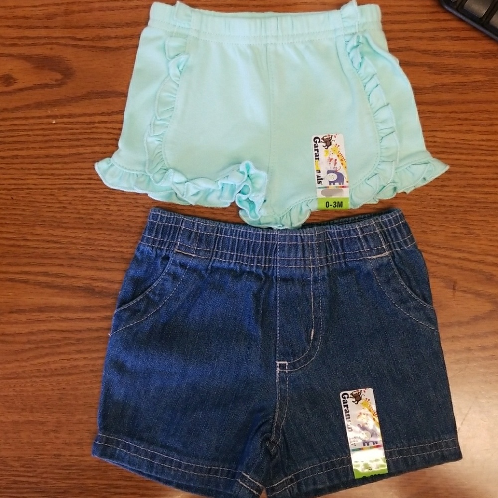 Baby Girls 0-3 Month Shorts